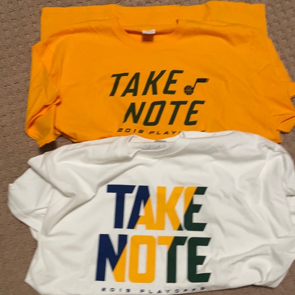 Port and Company Other - 2 never worn Utah Jazz NBA playoffs T-shirts.